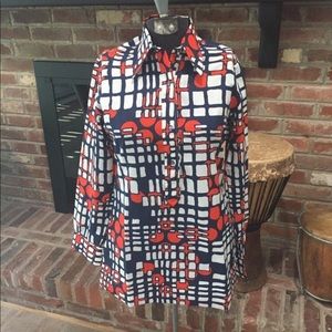 VINTAGE Blouse Shirt Max Aviland  Vibrant Colors